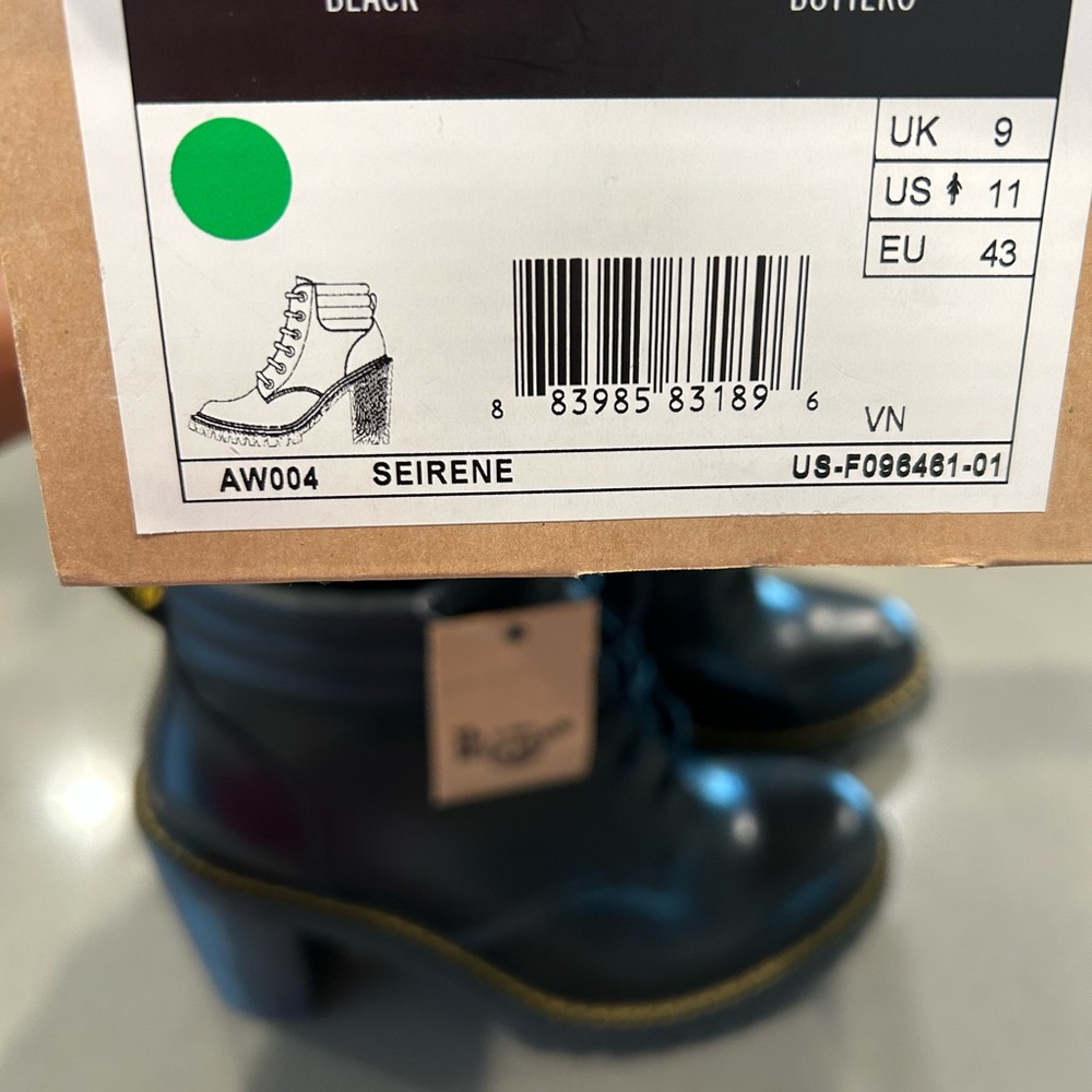Dr. Martens Women's Black Leather Boots - Picture 6 of 7